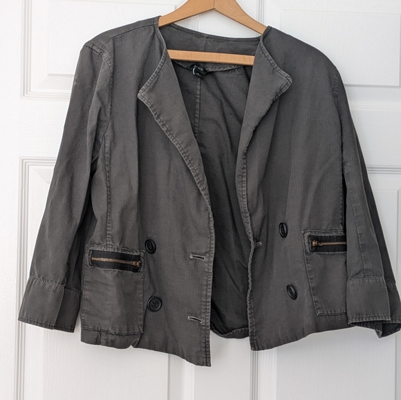 J. Crew City Fit Cropped Twill ModernJacket Prototype Sample 40" Bust Size 6 - Picture 6 of 8